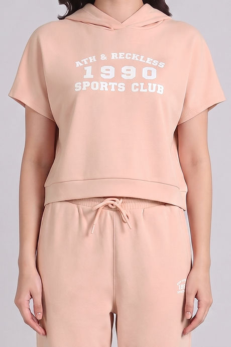 Zivame Athleisure Hooded Sweatshirt - Peachy Keen — image 4